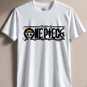 Playera de algodon balnca de One Piece