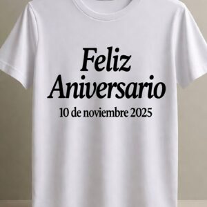 Playera estampada de aniversario de bodas